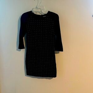 Bebe black polka dot dress